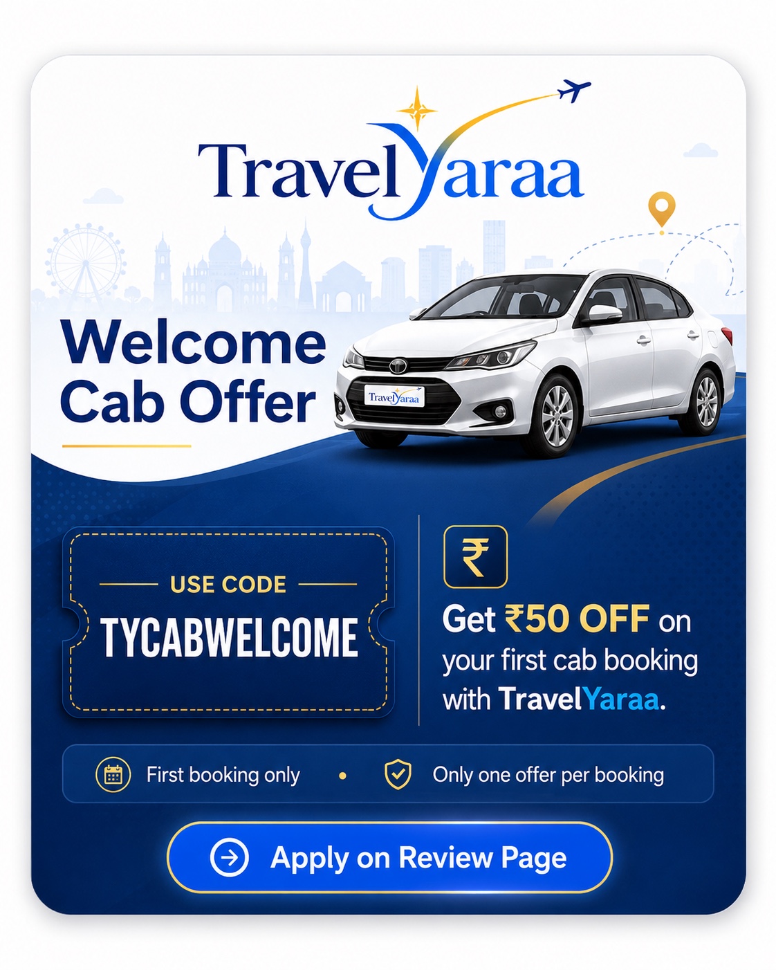 Welcome Cab Offer